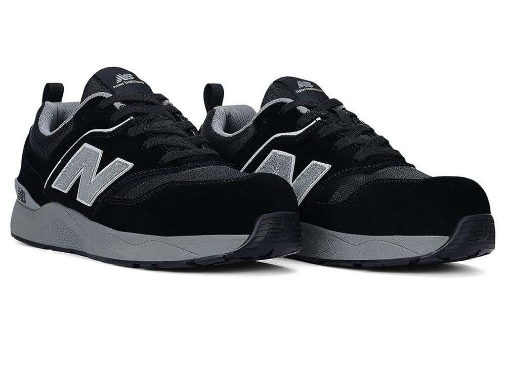 New Balance Men Work Elite Lite Composite Toe Sneakers Size 12 Black Suede EUC